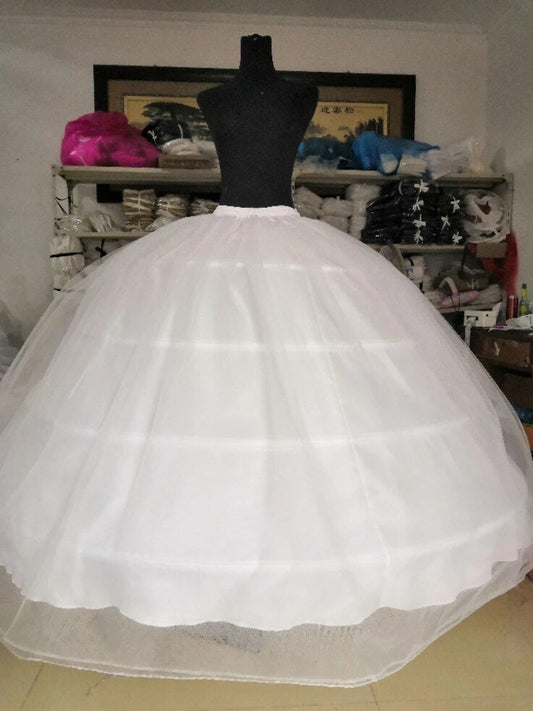 New Hot Sell 3 Hoops Big White Petticoat Super Fluffy Crinoline Slip Underskirt image 0