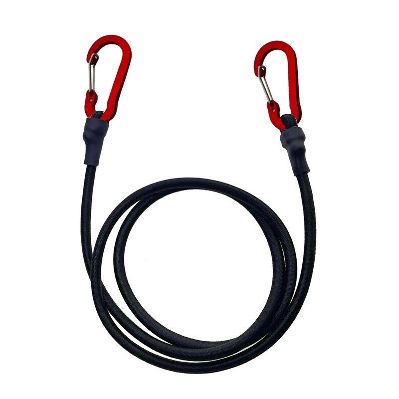 Heavy Duty Bungee Cord Elastic Tie Strap String Carabiner Hooks Kayak Cycling L