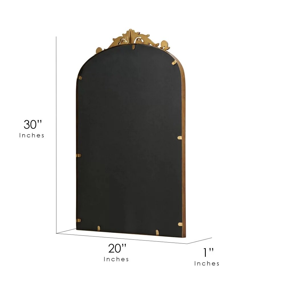 20" X 30" Arch Metal Wall Mirror D©cor In Gold Floor Mirrors image 5