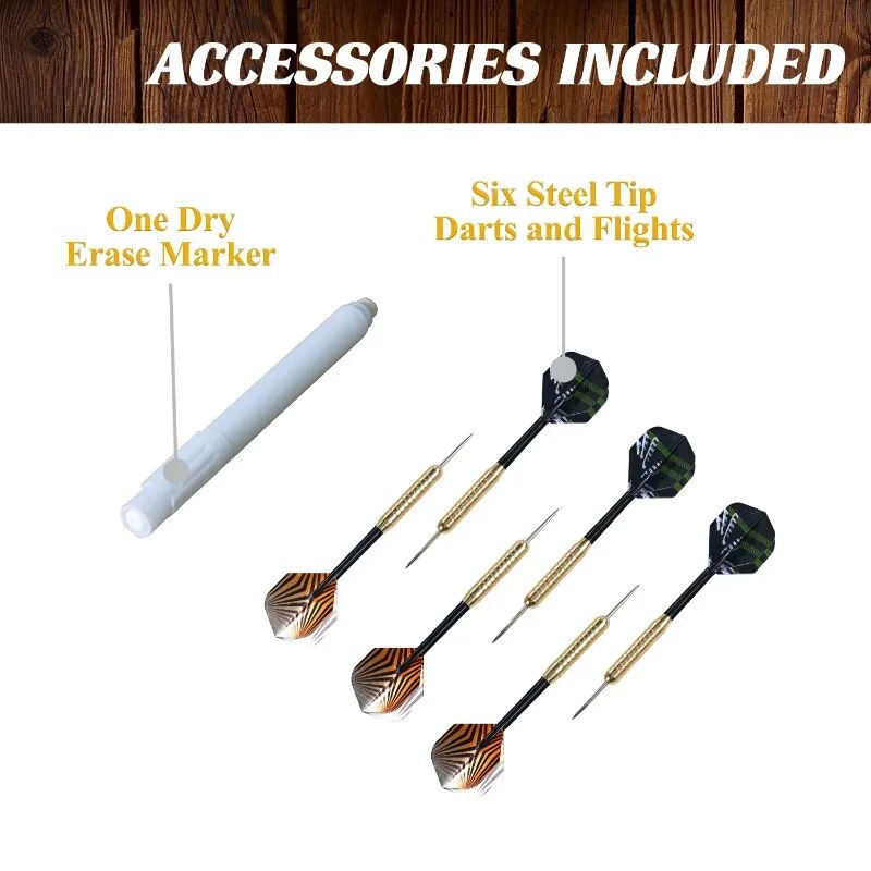 40 " Dartboard Cabinet with LED Lights, 40 " x 4.375 " x 24.625 "