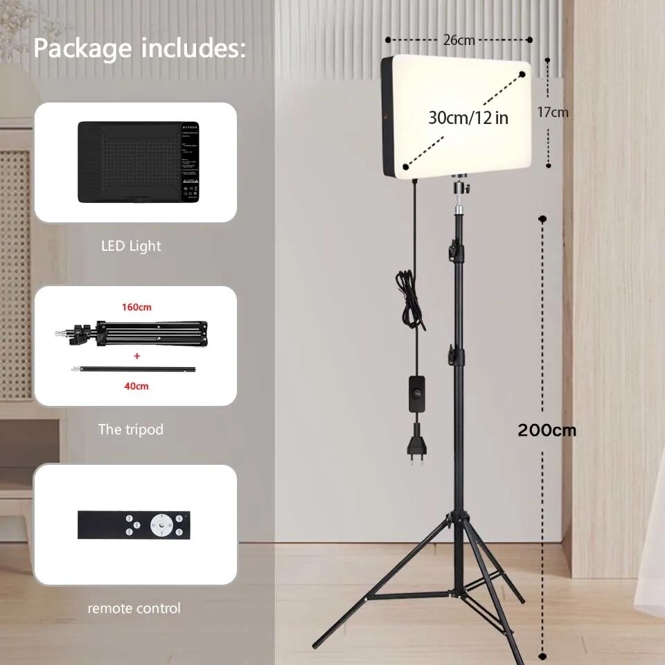 Photo Studio LED 2700k-5700k Video Fill Lamp Light Panel Photography Lighting W