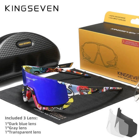 Ship From USA KINGSEVEN Brand Cycling Sunglasses Men Women Mtb Bicycle Glasses