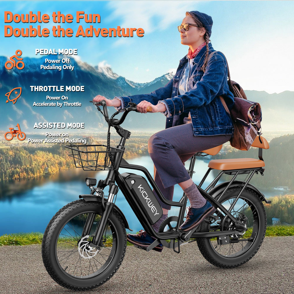 Kickwey LD20 Adult Electric Bike 1500w 32MPH 48V20ah Mountain Electric Bicycle