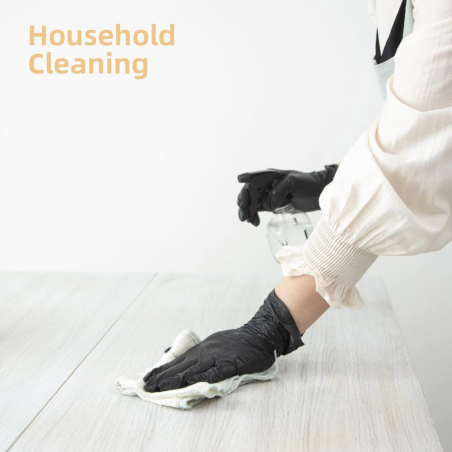 Black Disposable Vinyl Exam Gloves,100 Count Latex Free Powder Free for Househo image 5