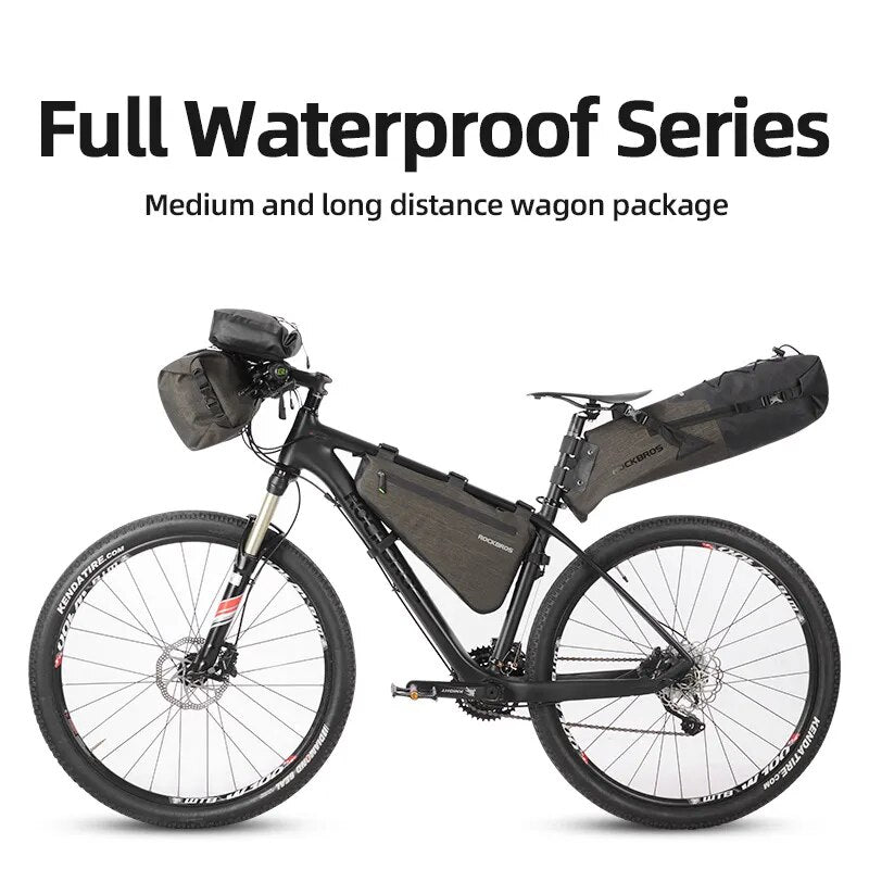 ROCKBROS Rainproof Bike Bag Large Capacity MTB Road Frame Bag Triangle Pouch Wa image 9