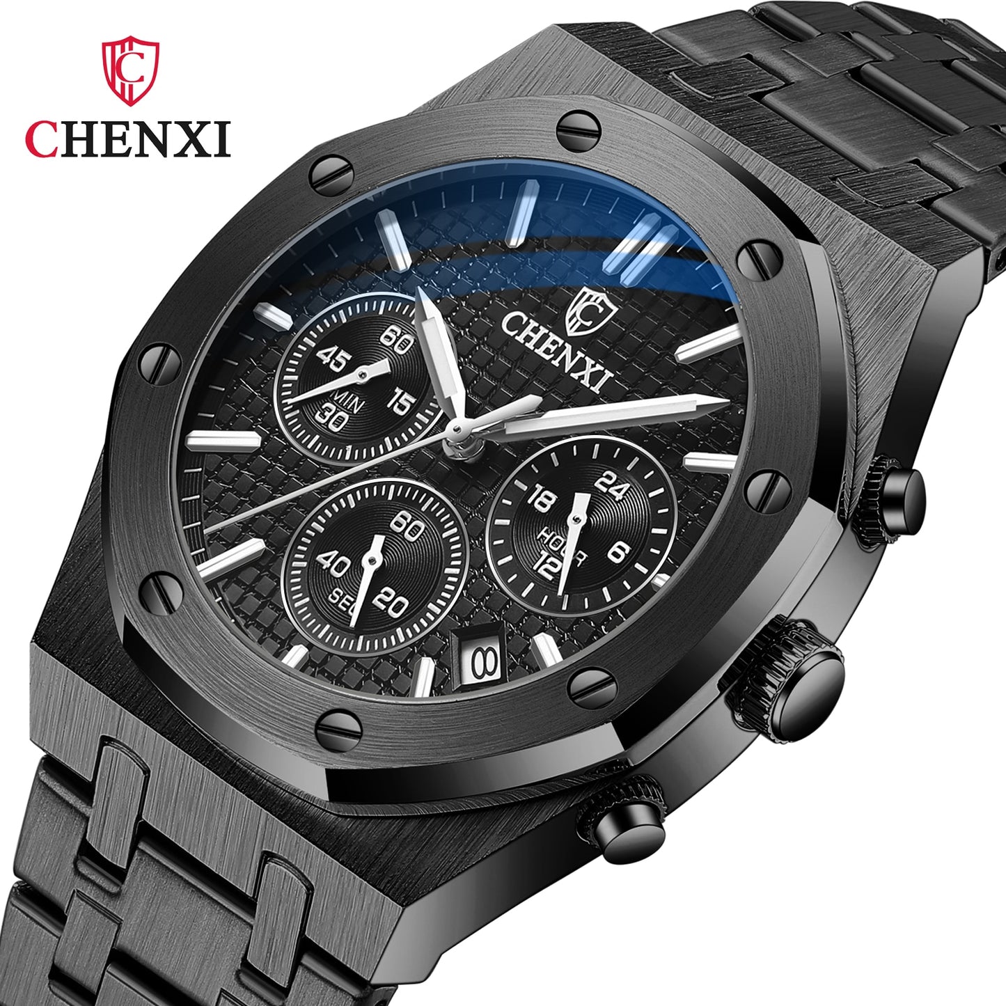 CHENXI 948 Chronograph Date Business Top Luxury Brand Quartz Watch Men Stainles image 19