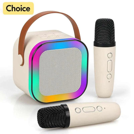 K12 Karaoke Machine Kids Adults Mini Portable BlueTooth Karaoke Speaker with 2