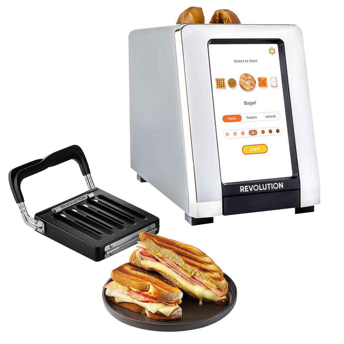 Revolution InstaGLO R180 Toaster + Panini Press Bundle