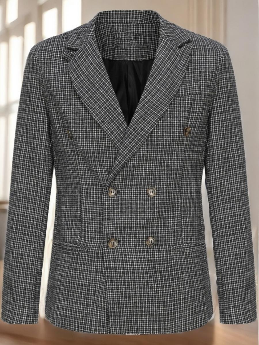 Men's Stylish Casual Blazer Slim Fit Gentleman Business Suit Jacket Versatile S image 5