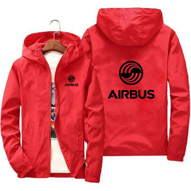 2024 New Autumn Men's AIRBUS AVIATION Flight Windbreaker Jacket Hooded Coat Thi