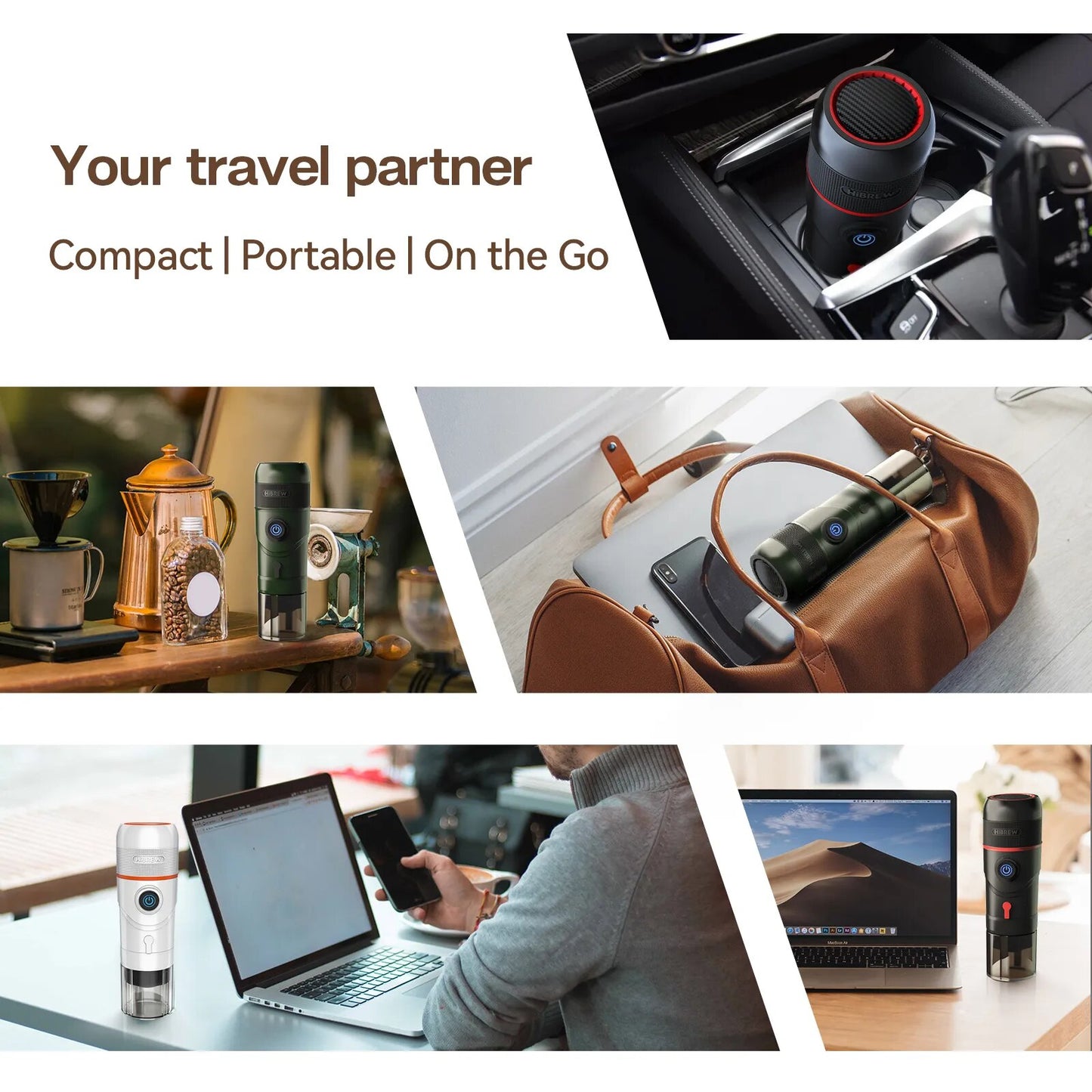 HiBREW Portable Coffee Machine for Car & Home,DC12V  Expresso Coffee Maker Fit image 9