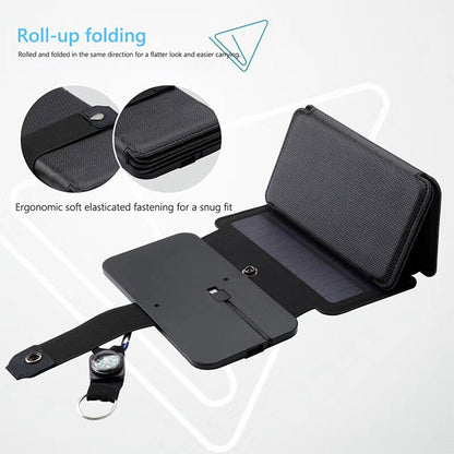 Outdoor Multifunctional Portable Solar Charging Panel Foldable 5V 2.1A USB Outp image 5