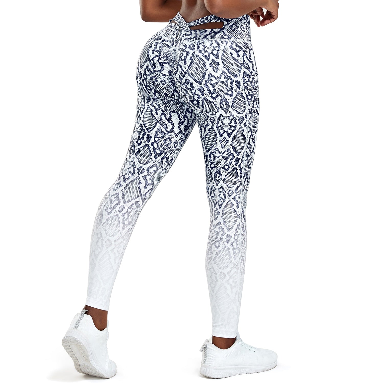 Gradient Print Yoga Pants Sport Leggings Women Fashion High Waist Push Up Woman