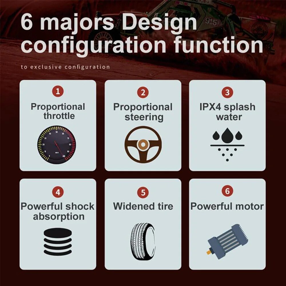 New 1:16 Scale Large RC Cars 50km/h High Speed Children Toys RC Cars Remote Con image 6