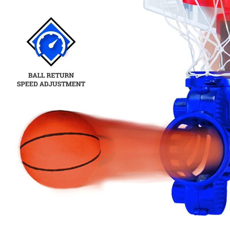 Sports Shoot Again Over The Door Mini Basketball Hoop With Rebounder and Automa image 3