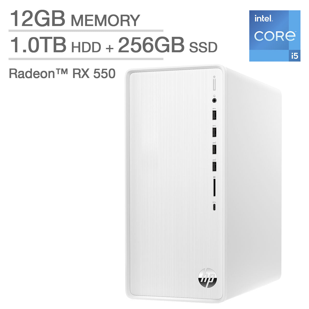 HP Pavilion Desktop - 12th Gen Intel Core i5-12400F - AMD Radeon RX 550 image 0