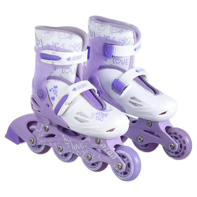 Skates LED Roller Blades for Girls, Size 12-2 Adjustable, Purple image 0