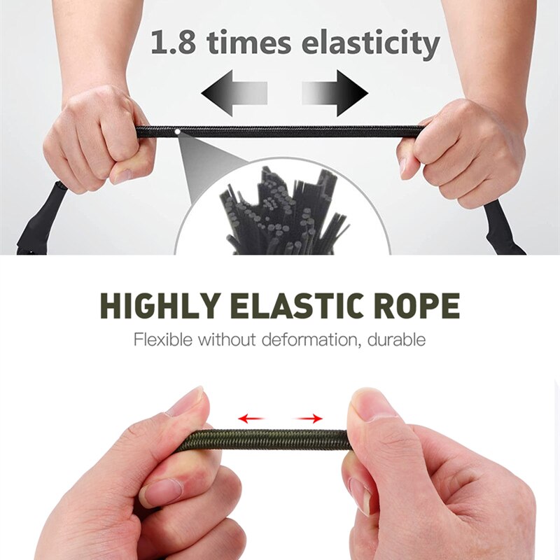 Heavy Duty Bungee Cord Elastic Tie Strap String Carabiner Hooks Kayak Cycling L image 2