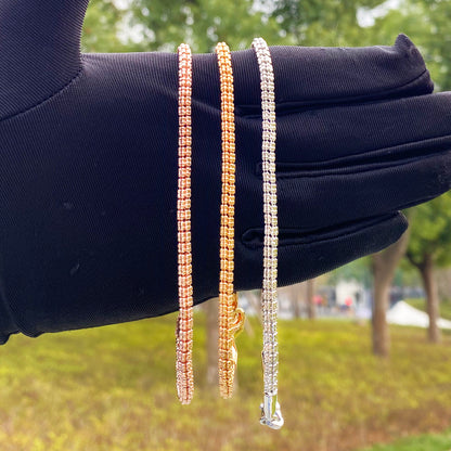 Aokaishen Round Snake Link Bracelet for Women Real Gold Plated Hip Hop Jewelry image 5