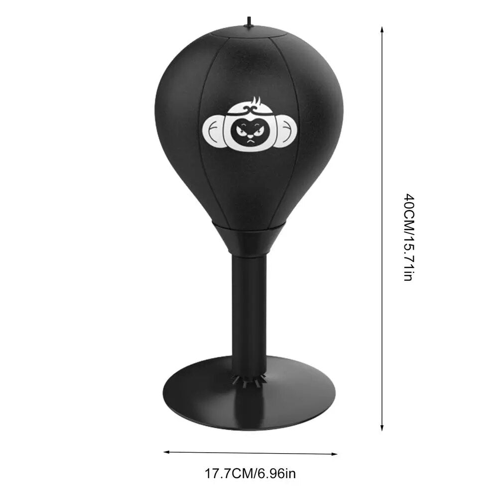 Desktop Punching Bag With Suctions PU Inflatable Heavy Duty Stress Relief Boxin image 1