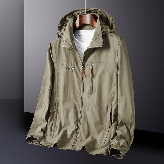 Jacket Men Autumn Waterproof Breathable Detachable Cap Coat Outdoor Wo