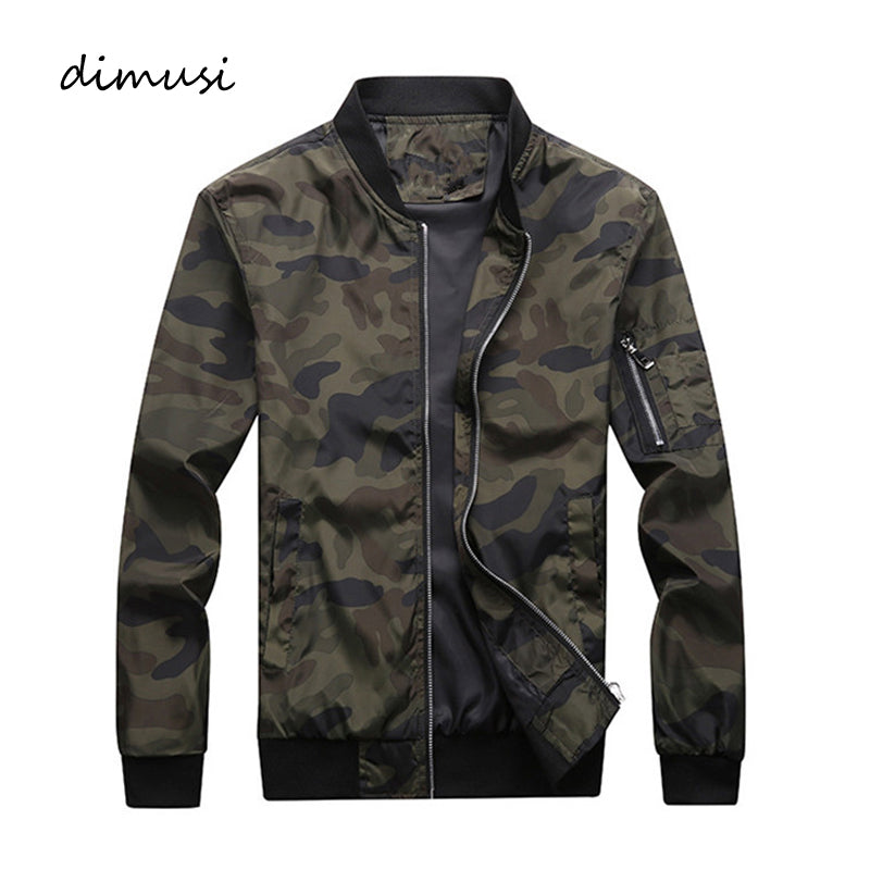 DIMUSI Spring Autumn Men's Camouflage Jackets Male Coats Camo Bomber Jacket Man image 3