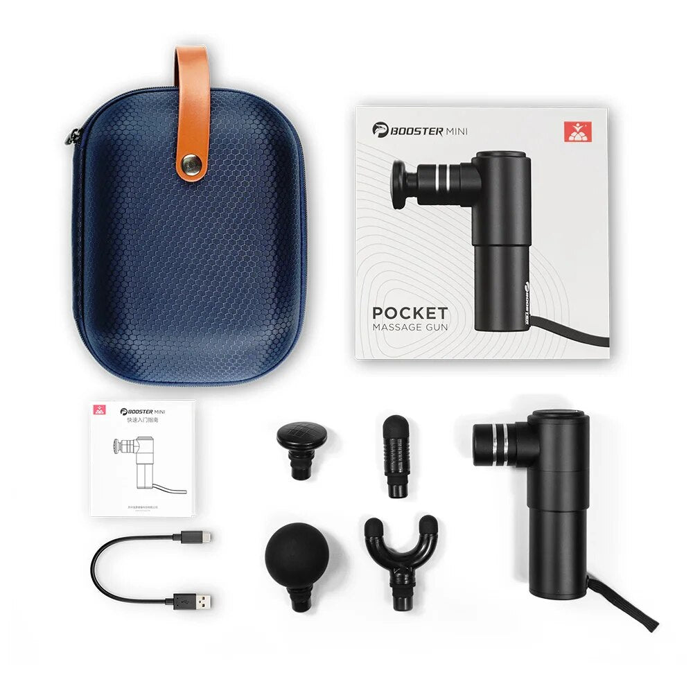 BOOSTER Mini Electric Muscle Massage Gun Pocket Neck Muscle Massager Pain Thera
