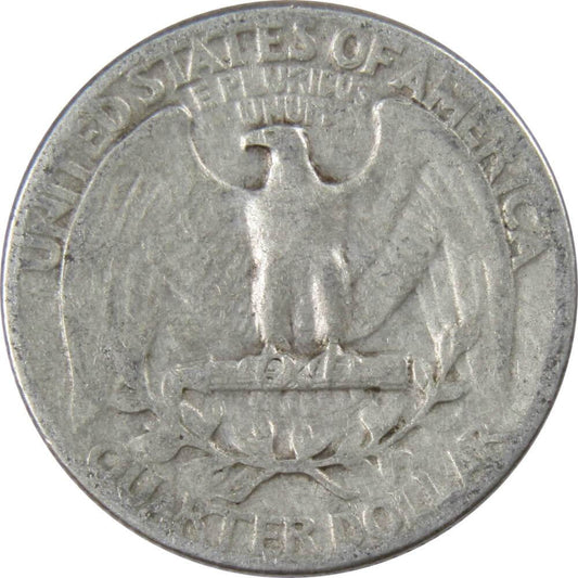 1942 Washington Quarter AG About Good 90% Silver 25c US Coin Collectible image 0
