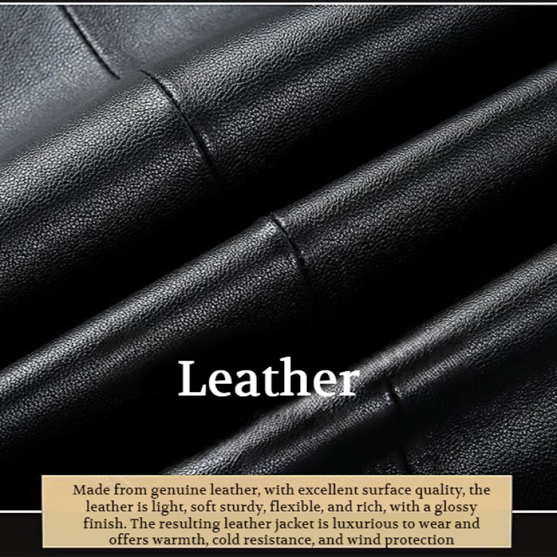 Men's Winter Leather Jacket Midlength Winter Warmth Good Warmth Highend Men's P image 2