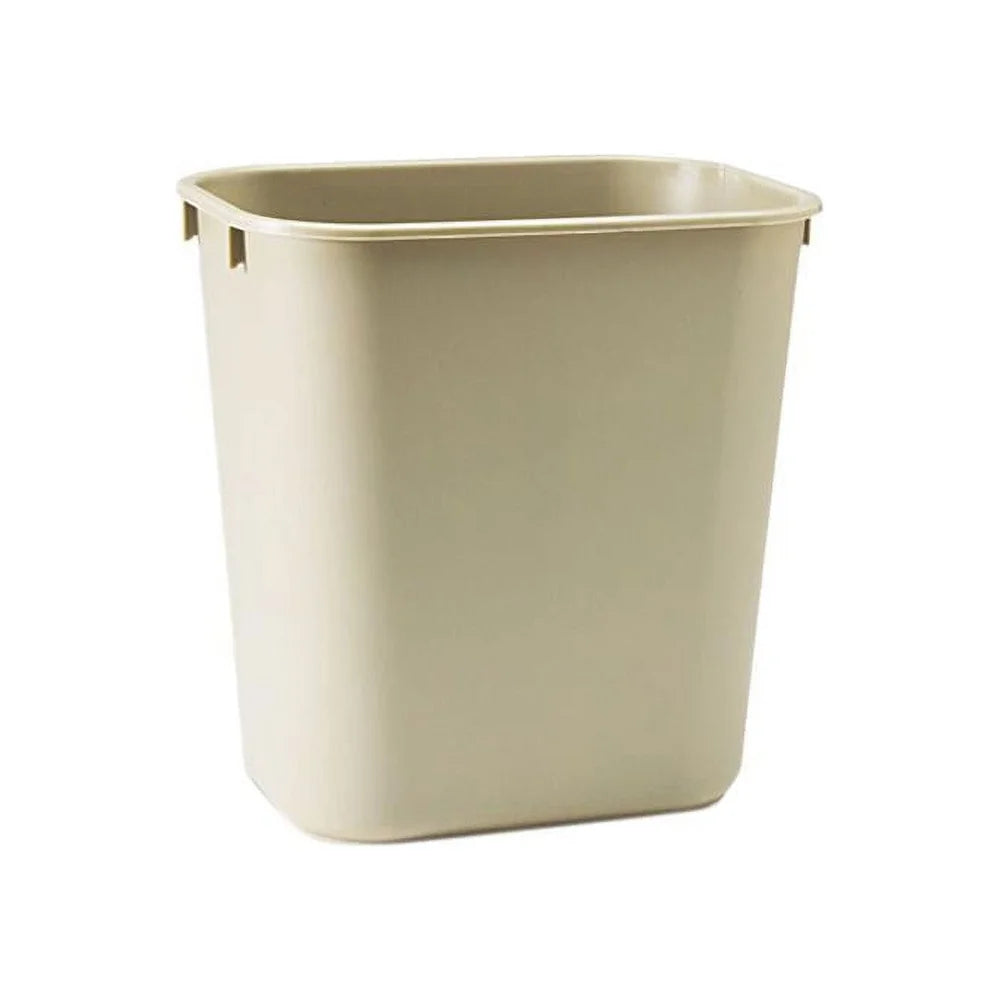 Soft Molded Plastic Wastebasket Rectangular Desk Trash Can Indoor Outdoor Garba image 1