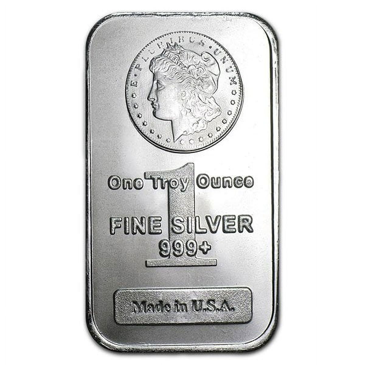 Private Mint's Morgan Design Silver Bar - 1 Oz .999 Pure image 0