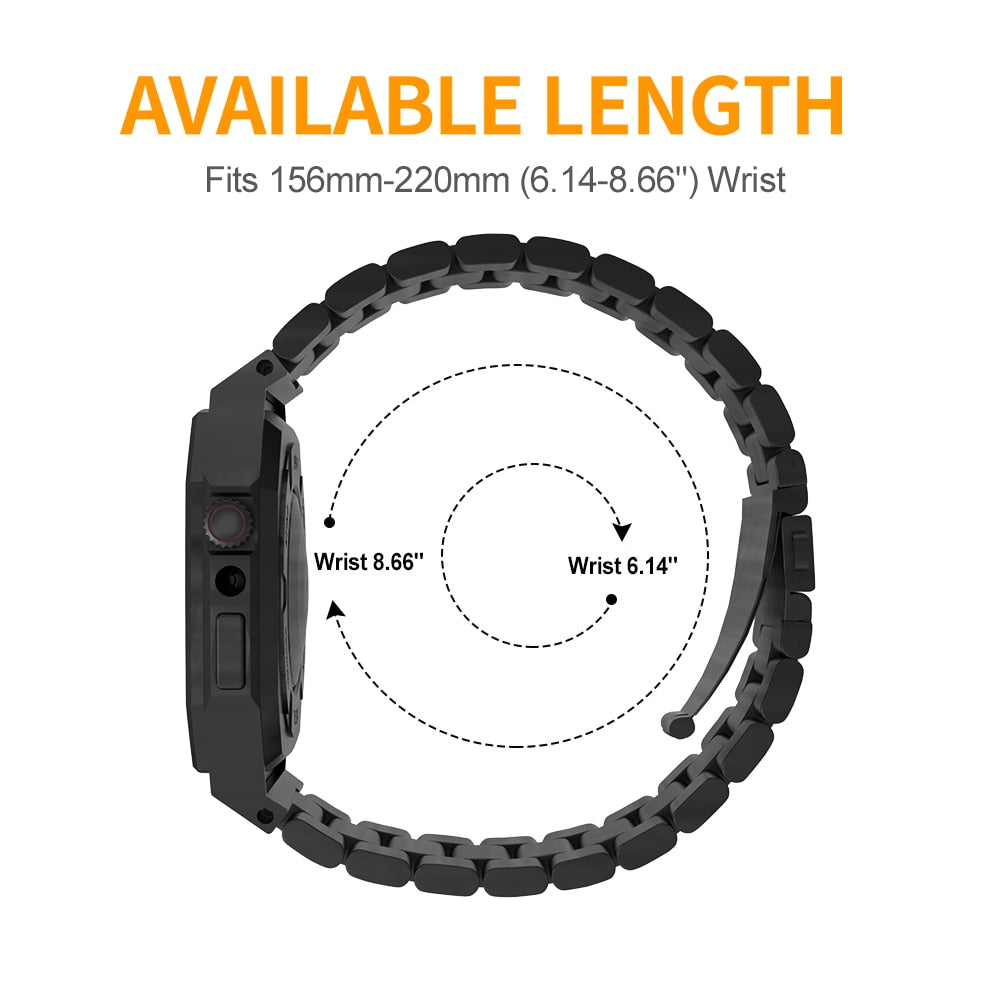 Luxury Modification Mod Kit For Apple Watch Band Case 49mm 44mm 45mm Rubber Str image 6