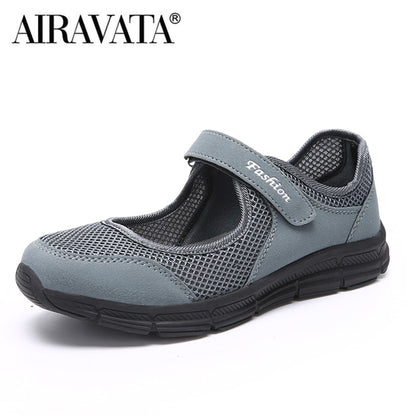 Women Casual Shoes Mesh Breathable Sneakers Fashion Flat Loafers Size 35-42 image 3