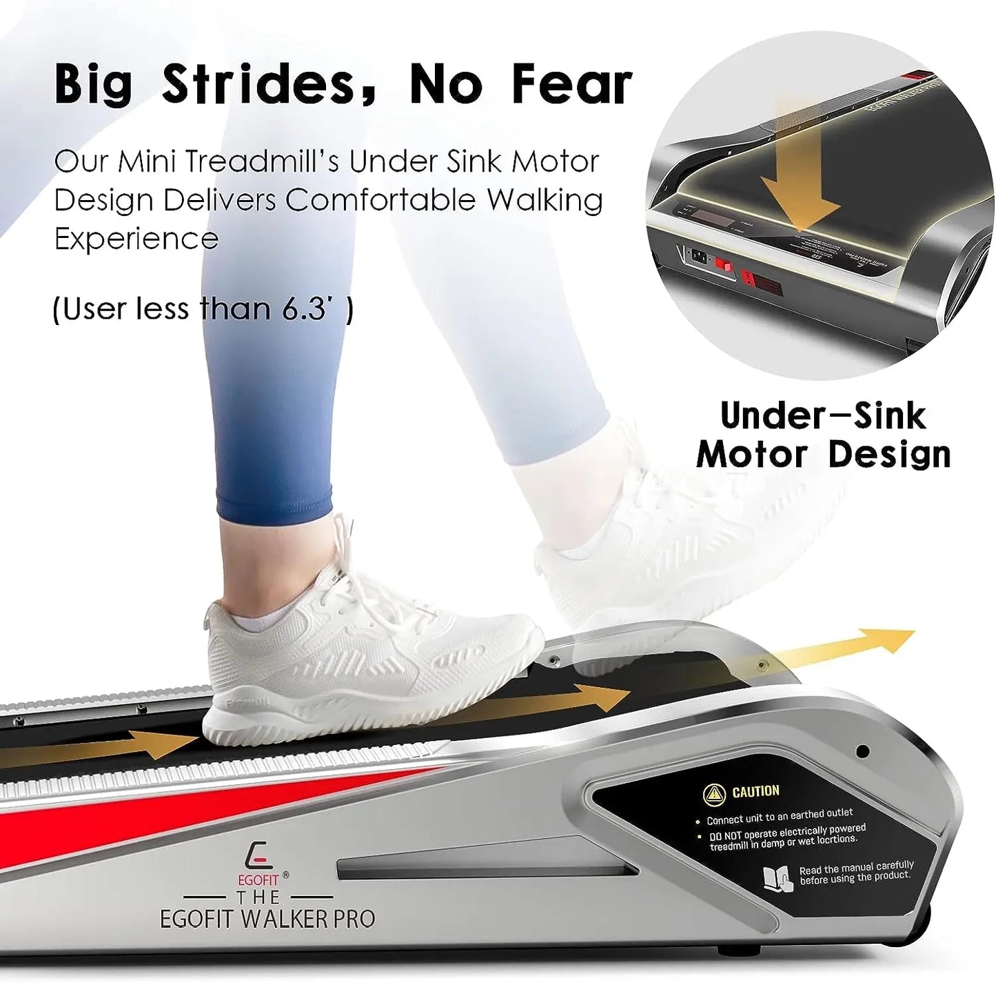 Walker Pro Under Desk Treadmill Walking Pad Small Compact Walking Treadmill wit image 3