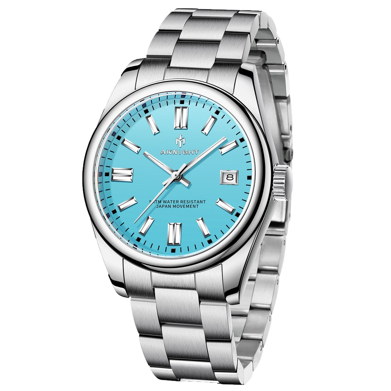 Watch for Men Orange Watch Dial Analog Quartz Wristwatches AKNIGHT Waterproof C image 3