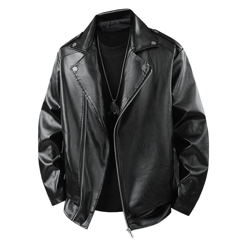 Men Fashion Trend Autumn Winter Outdoor Highquality Imitation Leather Jacket Co image 14