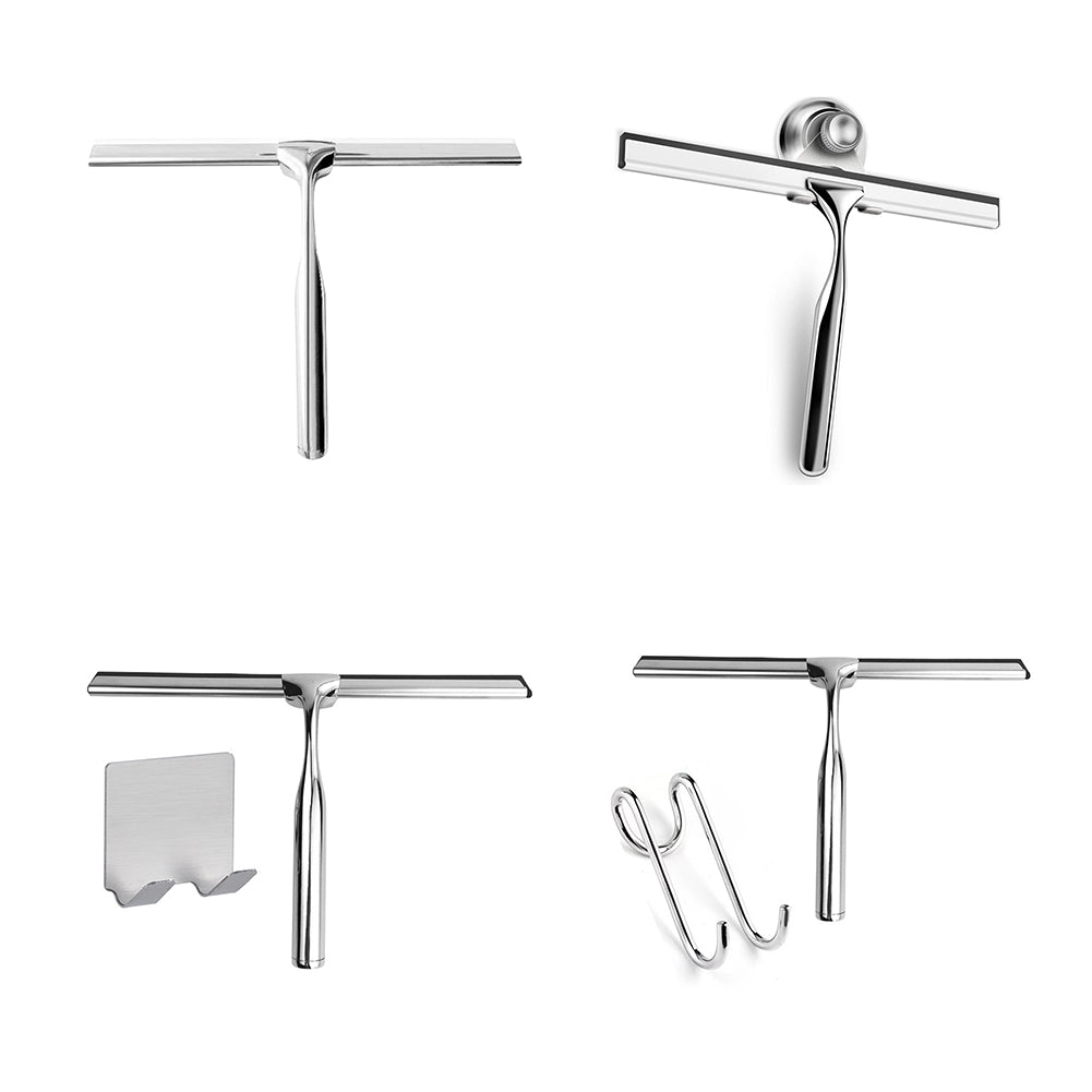 Stainless Steel Window Glass Wiper Multifunctional Shower Squeegee Wiper Brush
