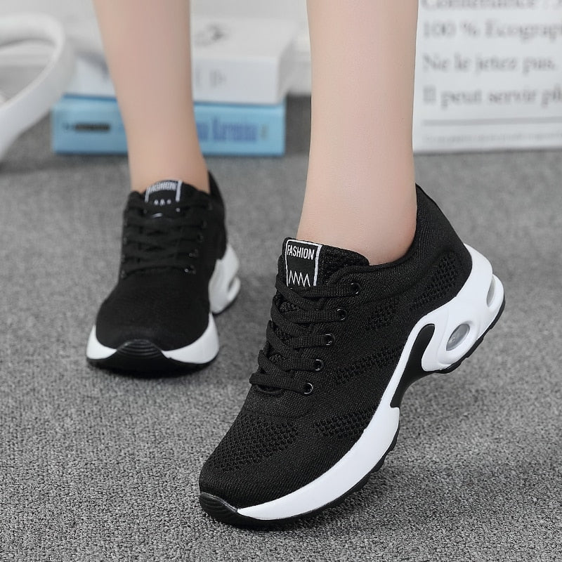 Women's Fashion Air Cushion Sports Running Flat Soft Bottom Sneaker Mesh Breath image 8