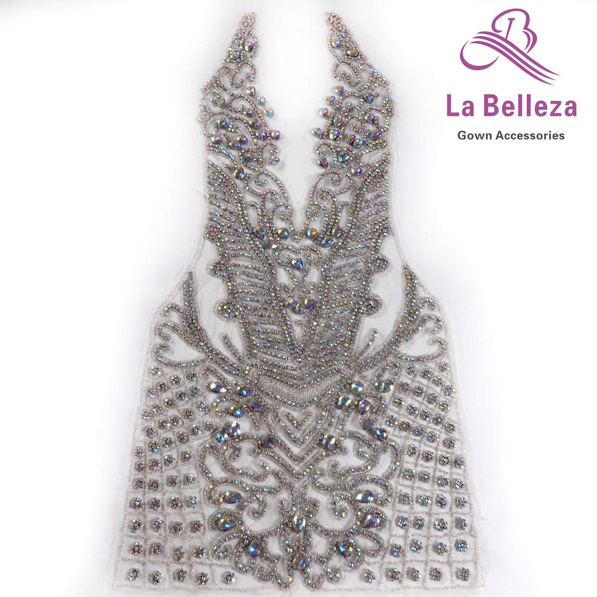La Belleza New   handmade AB black silver 6color bodice Rhines