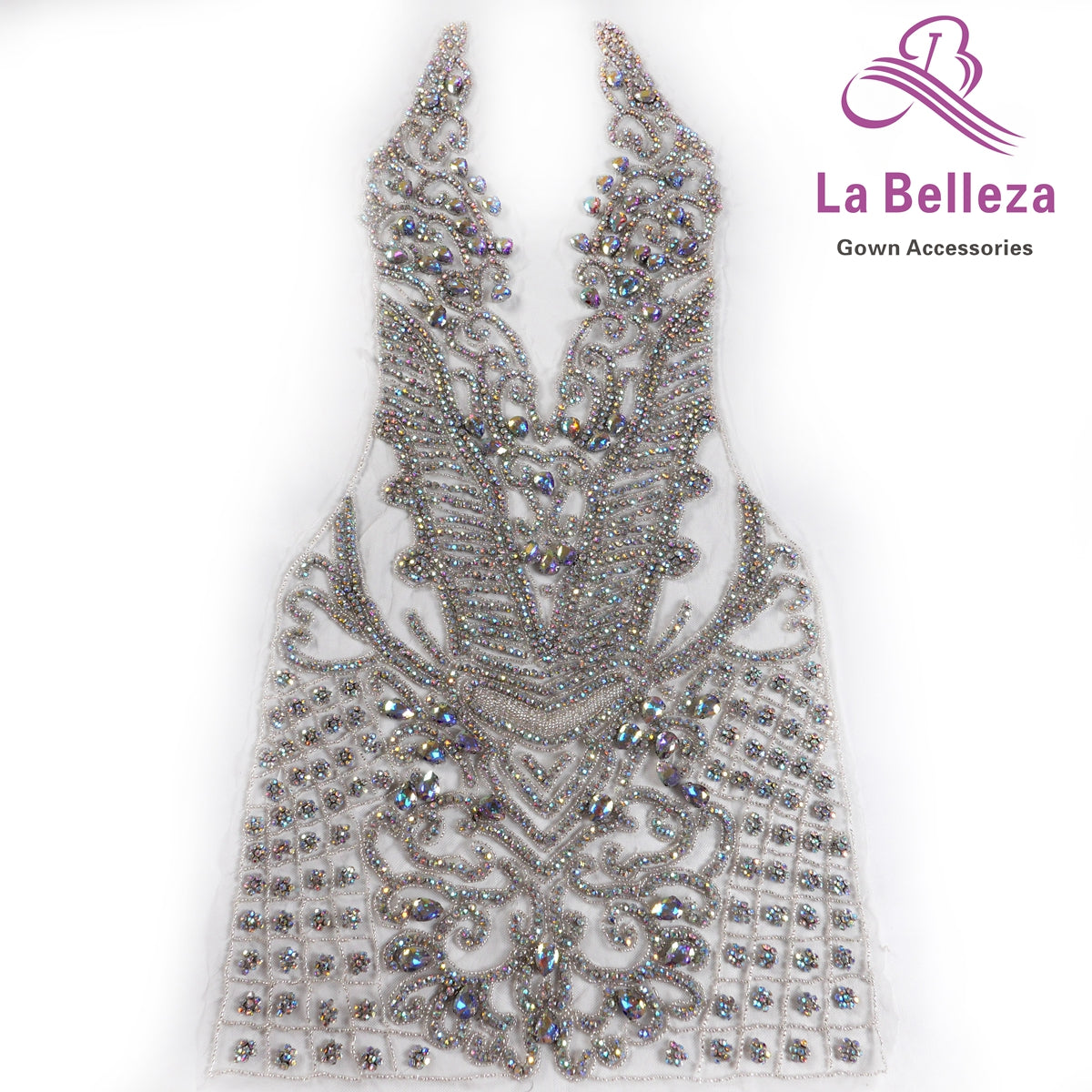 La Belleza New  on sale handmade AB black silver 6color luxury bodice Rhines image 5