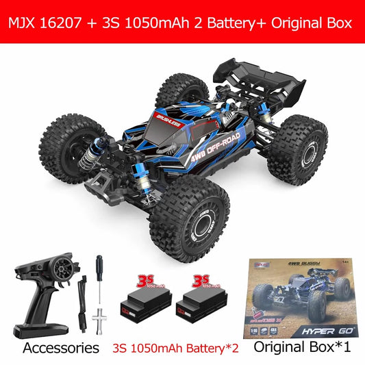 70KM/H MJX 16207 16208 1/16 RC Car Hyper Go Brushless 4WD Racing Car Electric O