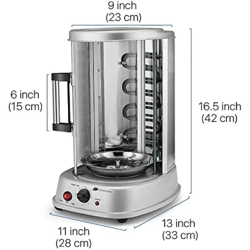 Vertical Rotisserie Oven Grill - Countertop Shawarma Machine Kebab Electric Coo image 5