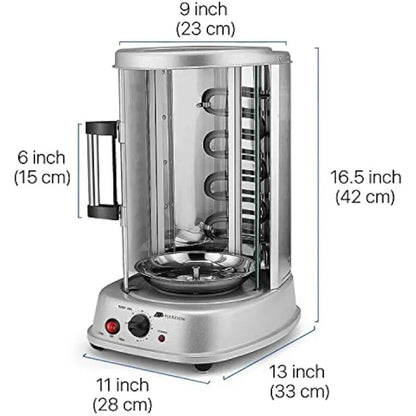 Vertical Rotisserie Oven Grill - Countertop Shawarma Machine Kebab Electric Coo image 5