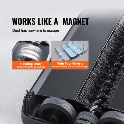 Carpet Sweeper Non Electric 6.7 " Wide Cleaning Manual Floor Cleaner Blue image 3