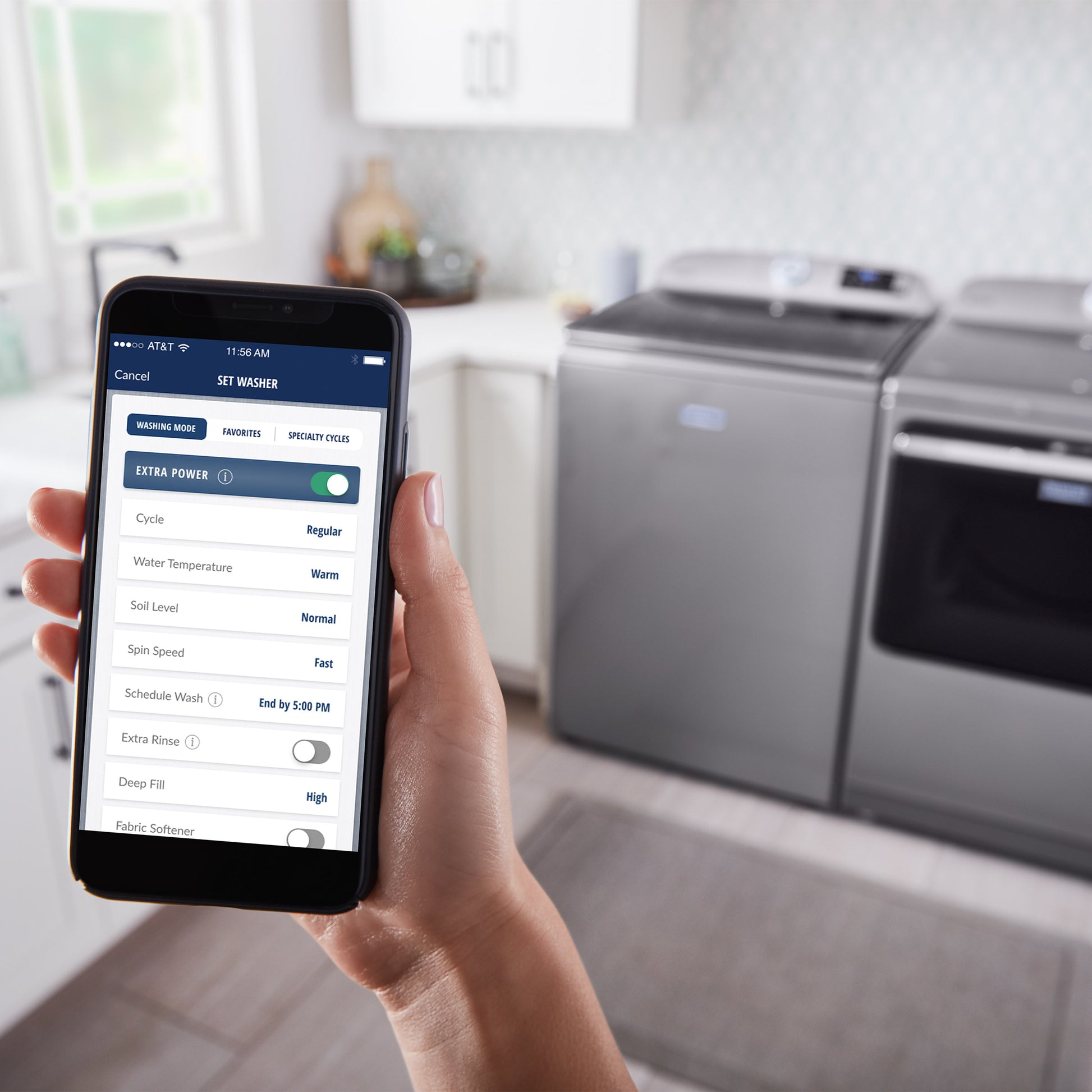 Maytag 5.2 cu. ft. Washer and 7.4 cu. ft. GAS Dryer with Extra Power Button image 6