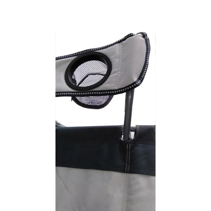 Tension 2 in 1 Mesh Rocking Camp Chair, Gray and Black, Detachable Rockers, Adu image 4