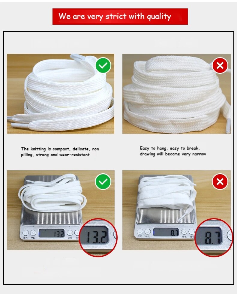 Classic Shoe laces White Black Flat Shoelaces for Sneakers laces Shoe Strings 7 image 7