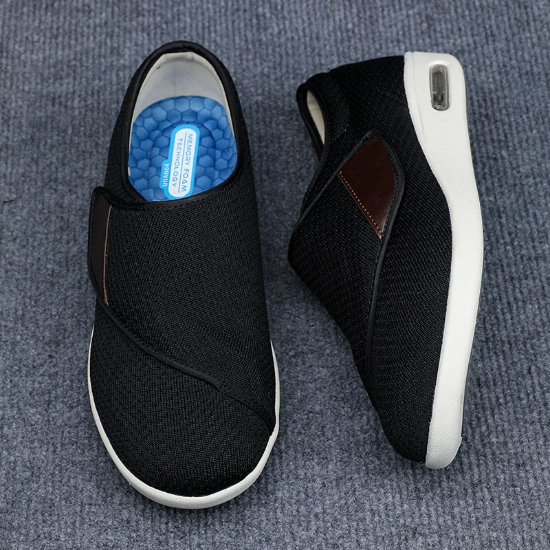 Unisex Walking Shoes Men Diabetic Shoes Elderly Casual Solid Color Flat Shoes W image 9