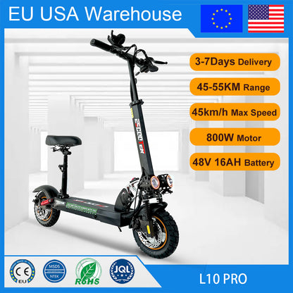 7 Days Delivery 800W Powerful Electric Kick Scooter Anti-skid Off Road Tire 45K image 1