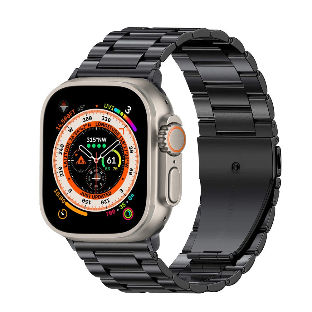 Stainless Steel titanium alloy Strap For Apple Watch Band Ultra 45mm 44mm 49mm  image 5